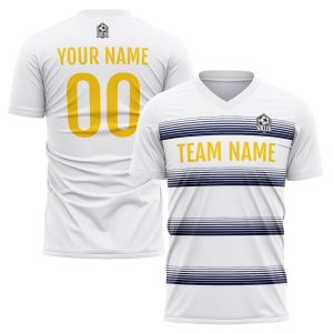White & Black Custom Soccer Jerseys – Personalized Soccer Uniforms for Men, Women, and Kids